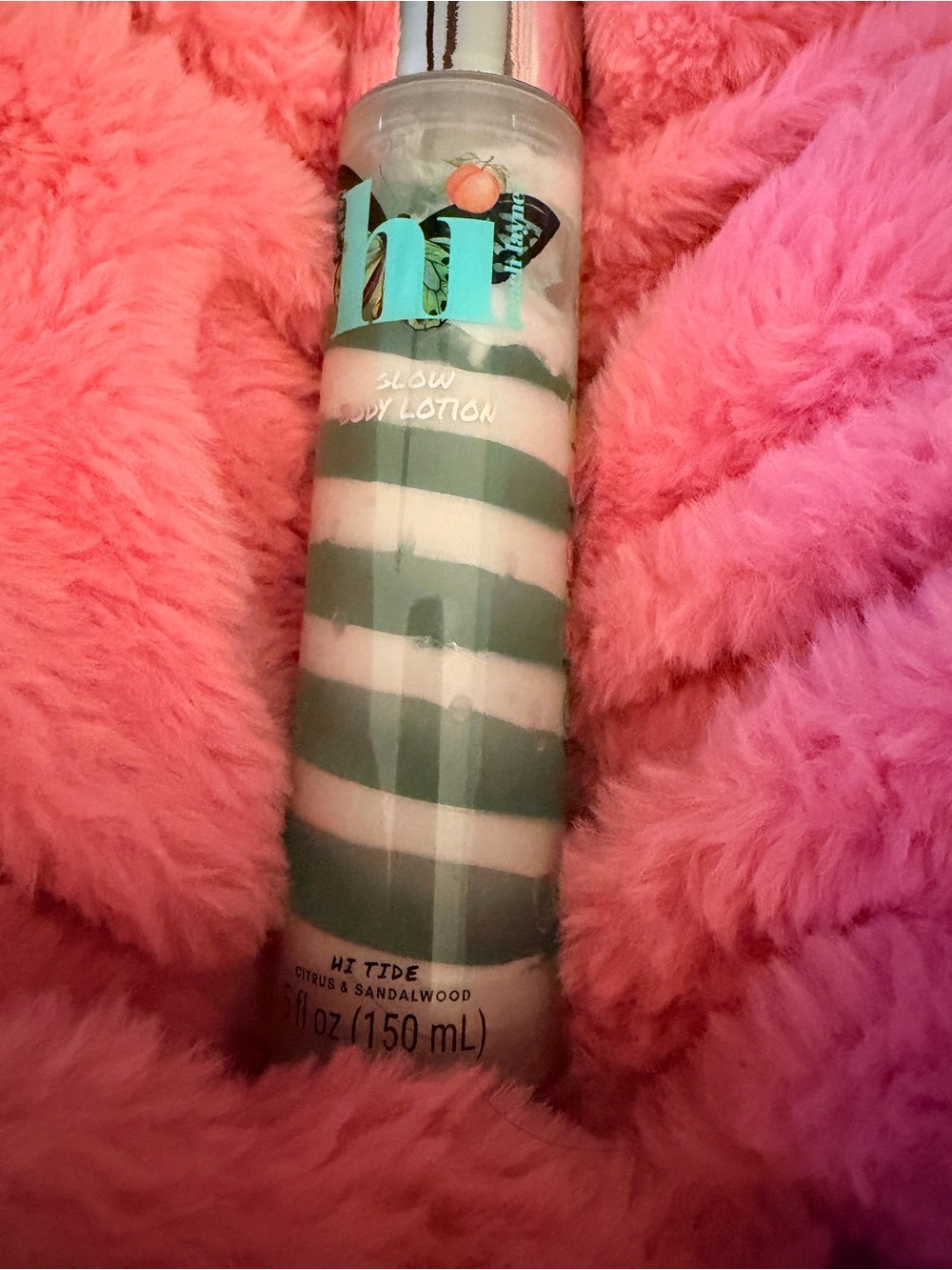 Hollister Hi Tide Striped Green & White Body Lotion
